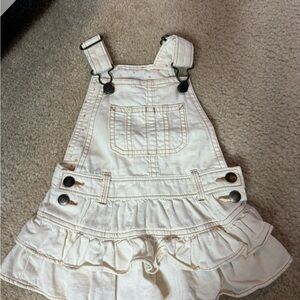 GAP Cream Kids Overalls with Ruffle Skirt